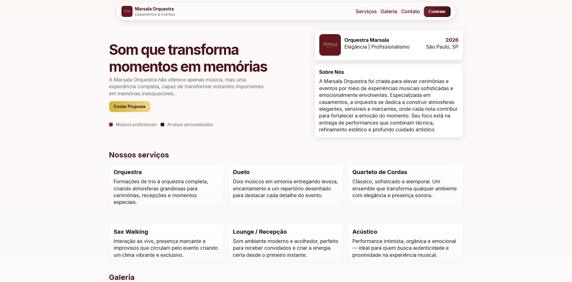 Site Oficial | Marsala Orquestra